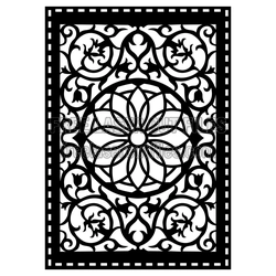 Ornate Floral Screen Panel Laser Cut Pattern