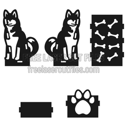 Husky Business Card Stand Laser Cut File, Ready to Cut