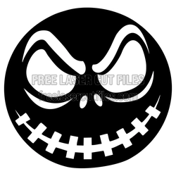 Jack Skellington Style Halloween Face Laser Cut File
