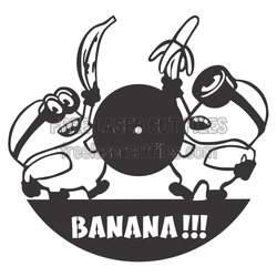 Minion Banana Clock Laser Cut File, Ready to Cut