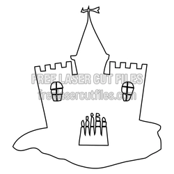 Halloween Castle Laser Cut File with Spooky Tower Design