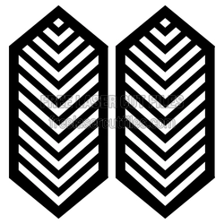 Hexagon Chevron Earrings Laser Cut File, Ready to Cut