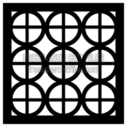 Modern Circle Screen Pattern Laser Cut Panel