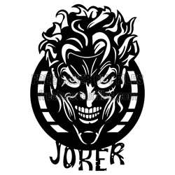 Scary Joker Face Sign SVG Laser Cut Wall Decor
