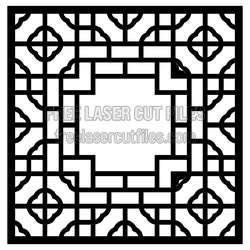Decorative Geometric Screen Panel Laser Cut File
