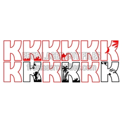 Decorative Split Letter K Laser Cut File, Ready to Cut