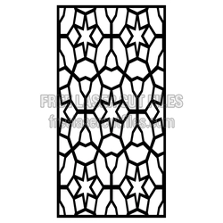 Geometric Decorative Door Panel Laser Cut Pattern