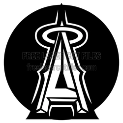 Los Angeles Angels Baseball Logo Laser Cut File