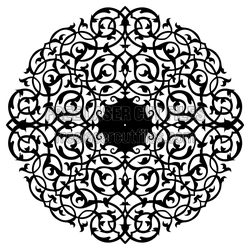 Ornate Round Mandala Pattern Ready to Cut for Decor