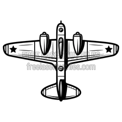 Vintage Fighter Aircraft Clipart Laser Cut File, Ready to Cut