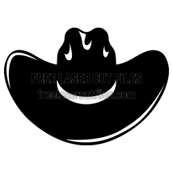 Cowboy Hat Clipart Laser Cut Design, Ready to Cut