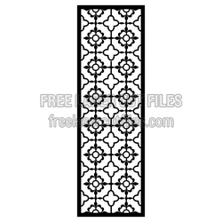 Decorative Floral Door Panel Laser Cut Pattern