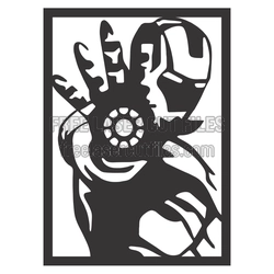 Iron Man Hand Silhouette Laser Cut Wall Panel