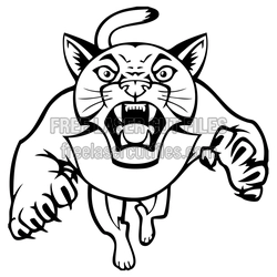 Jumping Puma Clipart Laser Cut File, Ready to Cut