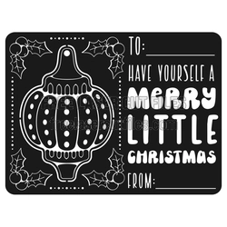 Merry Little Christmas Ornament Card Laser Cut Template