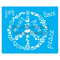Peace Sign Flower Stencil for Laser Cut Craft Projects