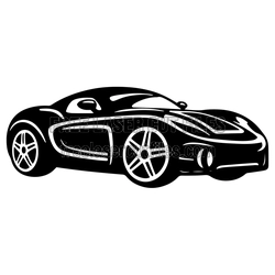Racing Sport Car Silhouette Ready to Cut Laser File
