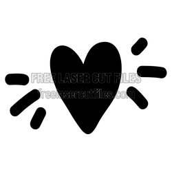 Cute Heart Laser Cut File for Valentine Craft Projects
