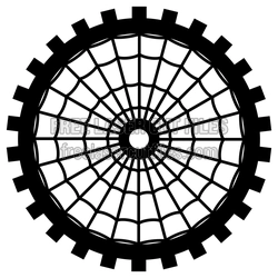 Decorative Mandala Gear Screen Pattern for Doors and Panels