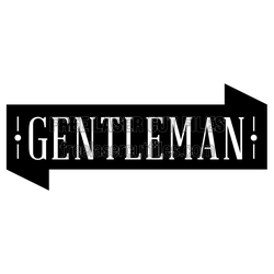 Gentleman Barbershop Arrow Sign Laser Cut Design