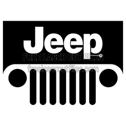 Jeep Front Grille Logo Laser Cut File, Ready to Cut