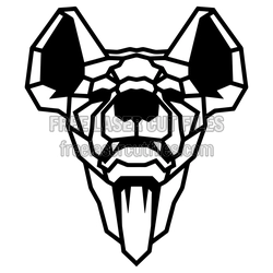 Polygonal Hyena Head SVG for Laser Cutting
