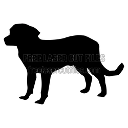 Standing Dog Silhouette Laser Cut File for DIY Projects