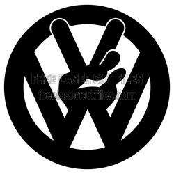 Volkswagen-style logo cut file for laser projects