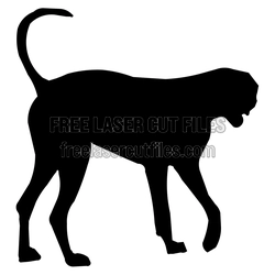 Walking Dog Silhouette Laser Cut File, Ready to Cut