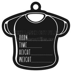 Baby Onesie Birth Announcement Laser Cut Sign Template