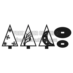 Christmas Tree Layered Laser Cut File, Free Holiday Decor