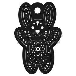 Cute Bunny Easter Ornament Laser Cut File, Ready to Cut