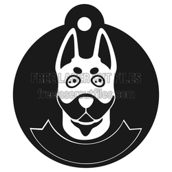 German Shepherd Dog Ornament Laser Cut File