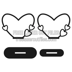 Heart Photo Frame Laser Cut Design with Love Accents