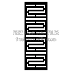 Modern Geometric Decorative Panel Laser Cut Template