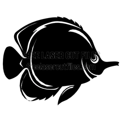 Stylized Fish Laser Cut File, Ready to Cut Digital Design