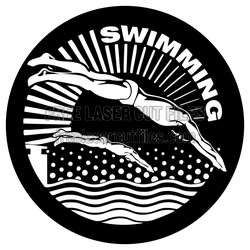 Swimming Racer Laser Cut Clipart Design for Craft Projects