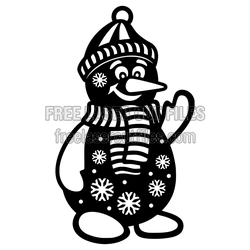 Christmas Snowman Ornament SVG, Ready to Cut Free File