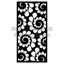 Floral Swirl Screen Panel Laser Cut Pattern