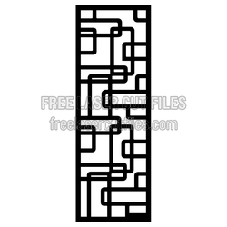 Geometric Decorative Screen Panel Laser Cut Template