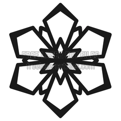 Geometric Snowflake Laser Cut File, Ready to Cut