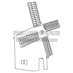 Laser Cut Windmill Template for DIY Farm Decor