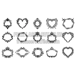 Ornamental Openwork Frames Set for Laser Cutting