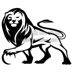 Standing Lion Clipart Laser Cut File, Ready to Cut