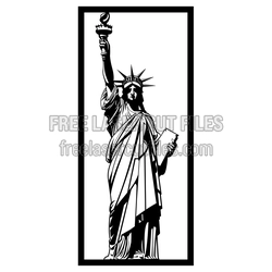 Statue of Liberty Laser Cut Decor, Free Ready to Cut File