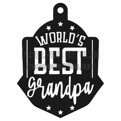 World's Best Grandpa Medal Laser Cut File