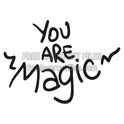 You Are Magic Hand-Lettered Valentine Quote Design
