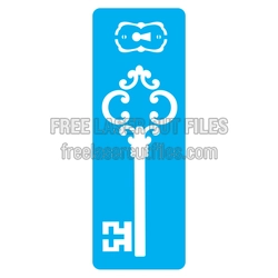 Decorative Ornamental Key Stencil Ready to Cut Template