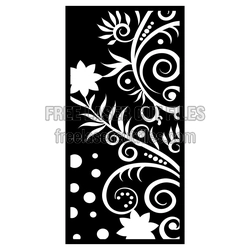 Floral Decorative Screen Panel Laser Cut Pattern