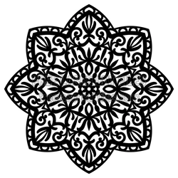 Ornamental Floral Mandala Panel Laser Cut Pattern